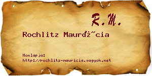 Rochlitz Maurícia névjegykártya